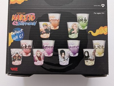 Naruto Shippuden Mystery Mini Shot Glass Set of 6 2 oz VIZ Media Just Funky New