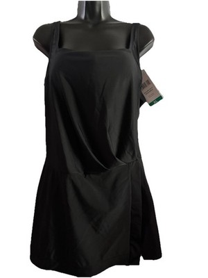 Beyond Control Women's  XL Square Neck Swim Dress Blk Swimsuit Tommy Control