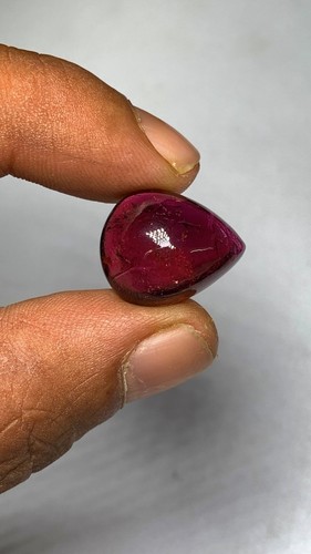 Gorgeous Natural Pink Tourmaline Smooth Cabochon Gemstone Pear Shape 15x18.5 MM - Picture 7 of 21