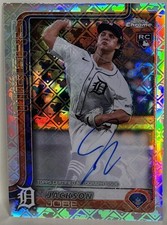 Jackson Jobe 2025 Topps Chrome Logofractor Autograph Rookie Detroit Tigers