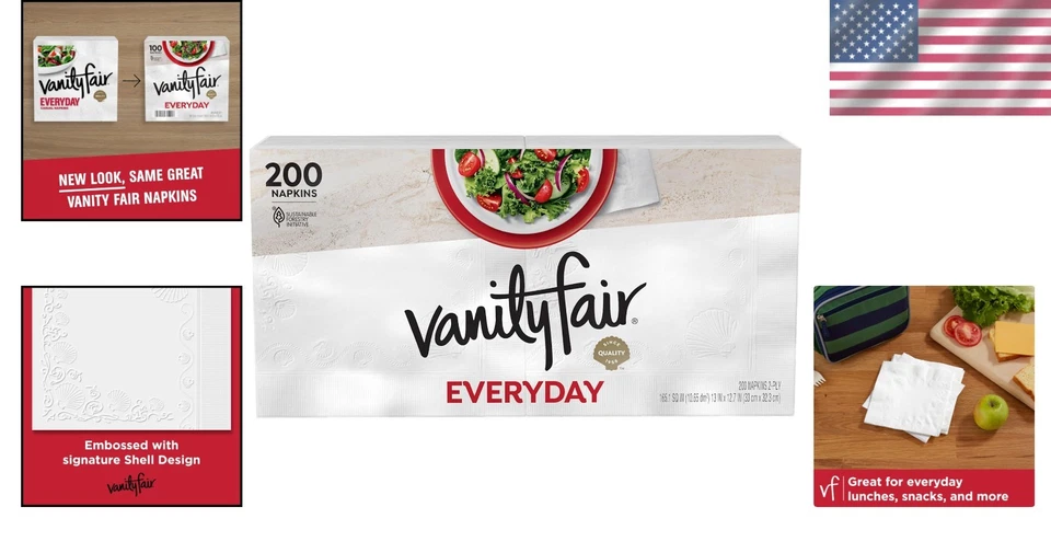 Elegantes servilletas de uso diario, 200 unidades - suaves 2 capas desechables delicia para comer Foto 2 de 4