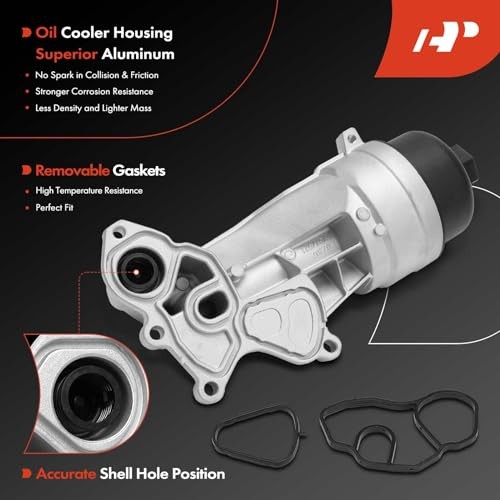  Engine Oil Filter Housing Adapter Assembly [with Gasket Kit] Compatible with  - Picture 6 of 8