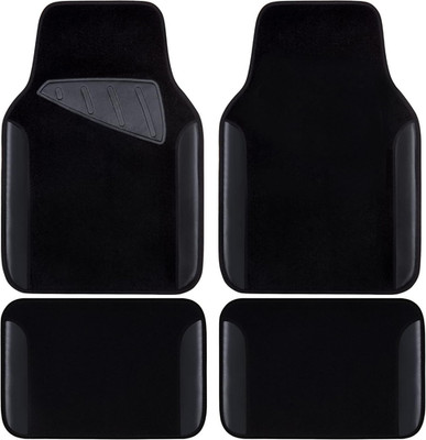 Waterproof Universal Fit Car Floor Mats, Faux Leather Car Carpet Mats, Black Car