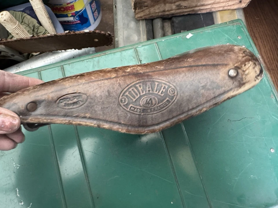 Ideale 41 皮革自行车鞍座。 复古。 法国制造自行车 — 第 2/4 张图片