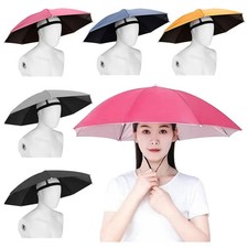 Foldable Head Umbrella Hat Windproof Sun Rain Outdoor Fishing Camping Portable