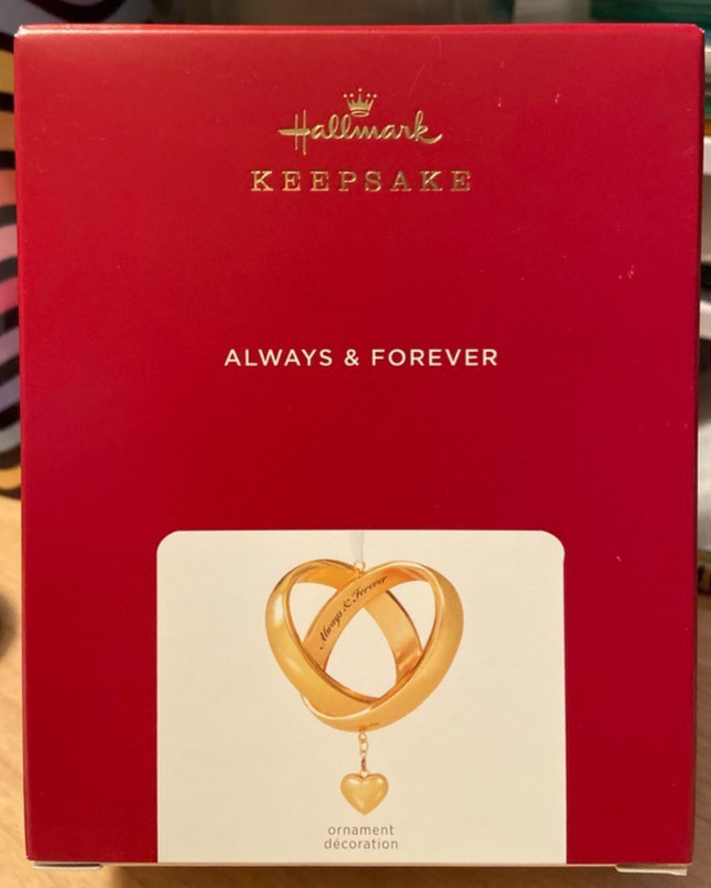 2021 Hallmark *Aways & Forever* Anniversary W/Year Hearts  1, 5,  10, 25, 50 yrs