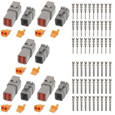 Deutsch DTM Grey 6 Pin Connectors 5 Sets, Waterproof Electrical Wire Connecto...