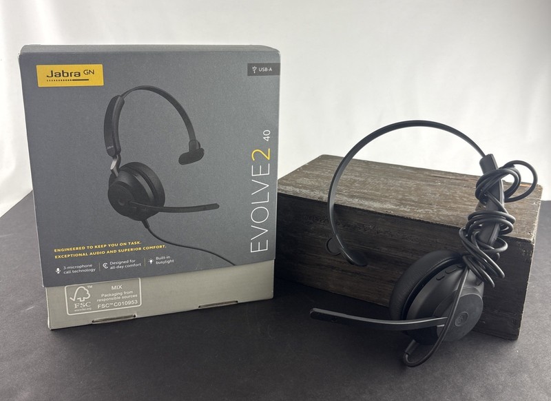 Jabra Evolve2 40 Wired USB-A Stereo Black Headset