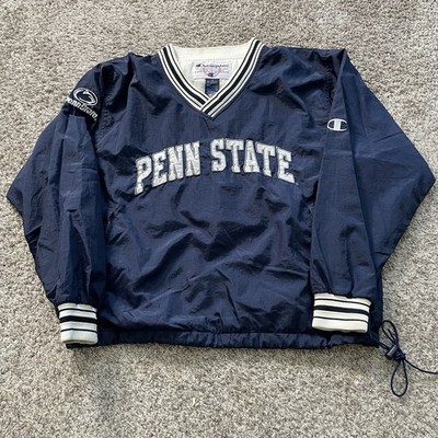 Penn State Nittany Lions Jacket Men's Medium Blue Windbreaker Pullover Champion