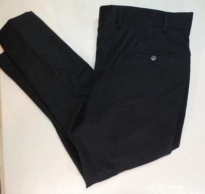 Brooks Brothers Madison Pants Mens 42x28.25 Black Wool Dress Slacks New NWT