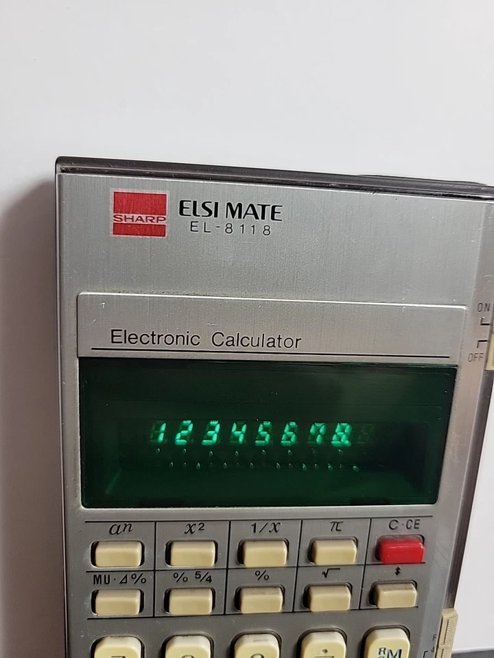 1976 Sharp Elsi Mate EL-8118 Scientific Calculator Tested Works Great - Image 2 of 4