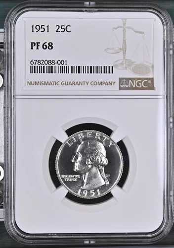 1951 Washington Quarter NGC PF68 Brilliant White PR68