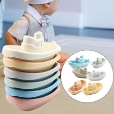6x Bath Boats Toy Stackable Bathtime Toys Fun Bath Tub Time Environmental
