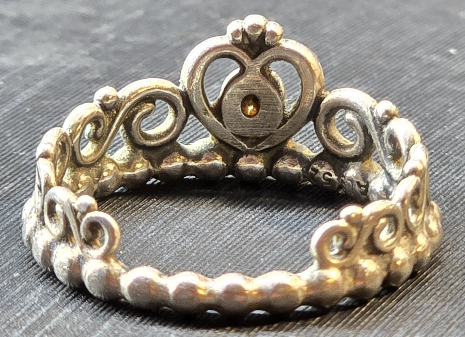 Anillo Corona Tiara Cenicienta Disney Pandora 925 Talla 6 Foto 4 de 4