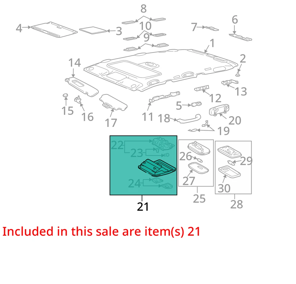 Консоль передняя крыша люк с навигацией подходит для 03-06 LEXUS GX470 626413 - Изображение 3 из 4