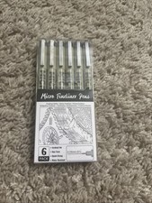 Micro Fineliner Pens 6 pack 0.25mm 01
