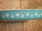 Vintage Pyrex Turquoise Snowflake Divided Casserole Dish with NO LID