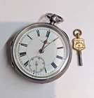 ANTIQUE SILVER GENTS POCKET WATCH WALTHAM HM 1897 BIRMINGHAM