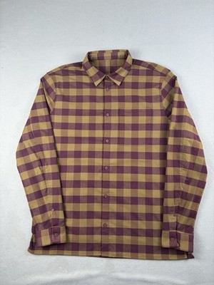 Lululemon Shirt Mens Extra Large Green Plaid Commission Long Sleeve Button Up