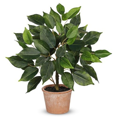 Fake Plant 13'' Small Artificial Ficus Plant Faux Ficus Plants Banyan Tree wit...