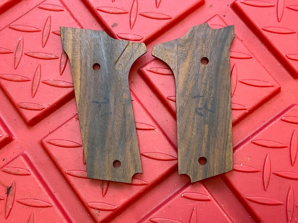 39:59 Vintage Exotic Wood Smith And Wesson S&W Semi Auto Pistol Grip Set 39 ...