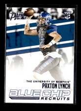 Paxton Lynch: 2016 Prestige Blue Chip Recruits Rookie Insert Card #16. rookie card picture