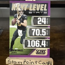 2021 Score #NL7 Drew Brees Next Level Stats Purple