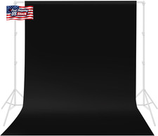 HEMMOTOP Black Backdrop Curtain, 5X7 Ft Black Photo Backdrop for Photoshoot, Par