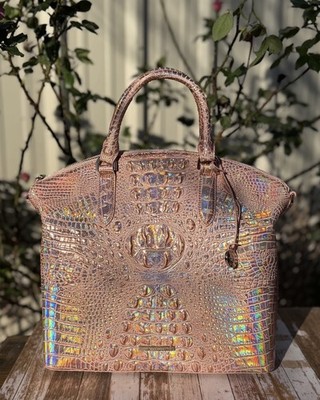 Brahmin Large Duxbury Melbourne Rose Gold Satchel NWT METALLIC
