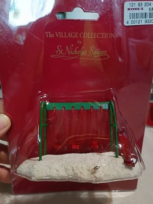 St. Nicholas Square Village Red Swing Set with Teeter Totter NEW