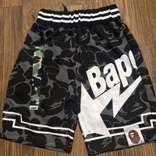 A Bathing Ape BAPE Gray Camo Basketball Shorts Men s M Streetwear New Tags