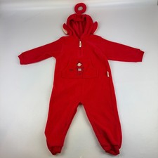 Vintage 1999 Po Teletubbies Size 3T Fleece One Piece Romper Hooded Costume
