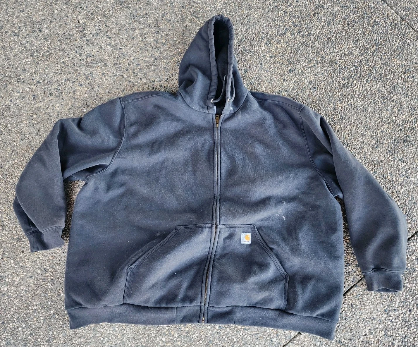 VTG Carhartt Thermal Lined Hoodie Mens 4XL Full Zip Hooded Sweatshirt J149