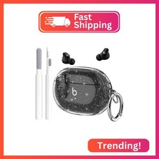 Beats Studio Buds/Studio Buds Plus Case Cover Clear 2021/2023 Men Lock Clip with