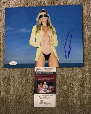PAIGE SPIRANAC SIGNED 8X10 PHOTO GOLF LPGA PGA SEXY JSA AUTHENTICATED COA AUTO 