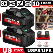 12AH Battery For Milwaukee For M18 18V 48-11-1840Extended Lithium OR Charger