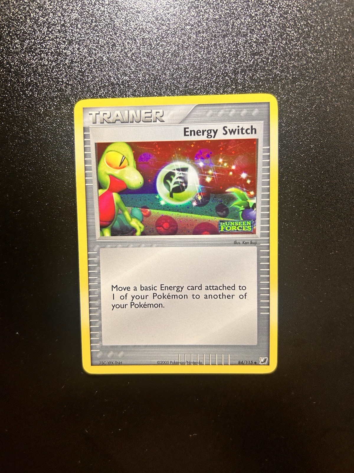 Pokémon Energy Switch 84/115 Poke Ball Vintage Unseen Forces Stamp Holo Variant