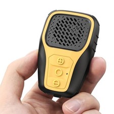 Wearable Bluetooth Speaker, Clip-on Wireless Portable Speakers, IP67 Yellow