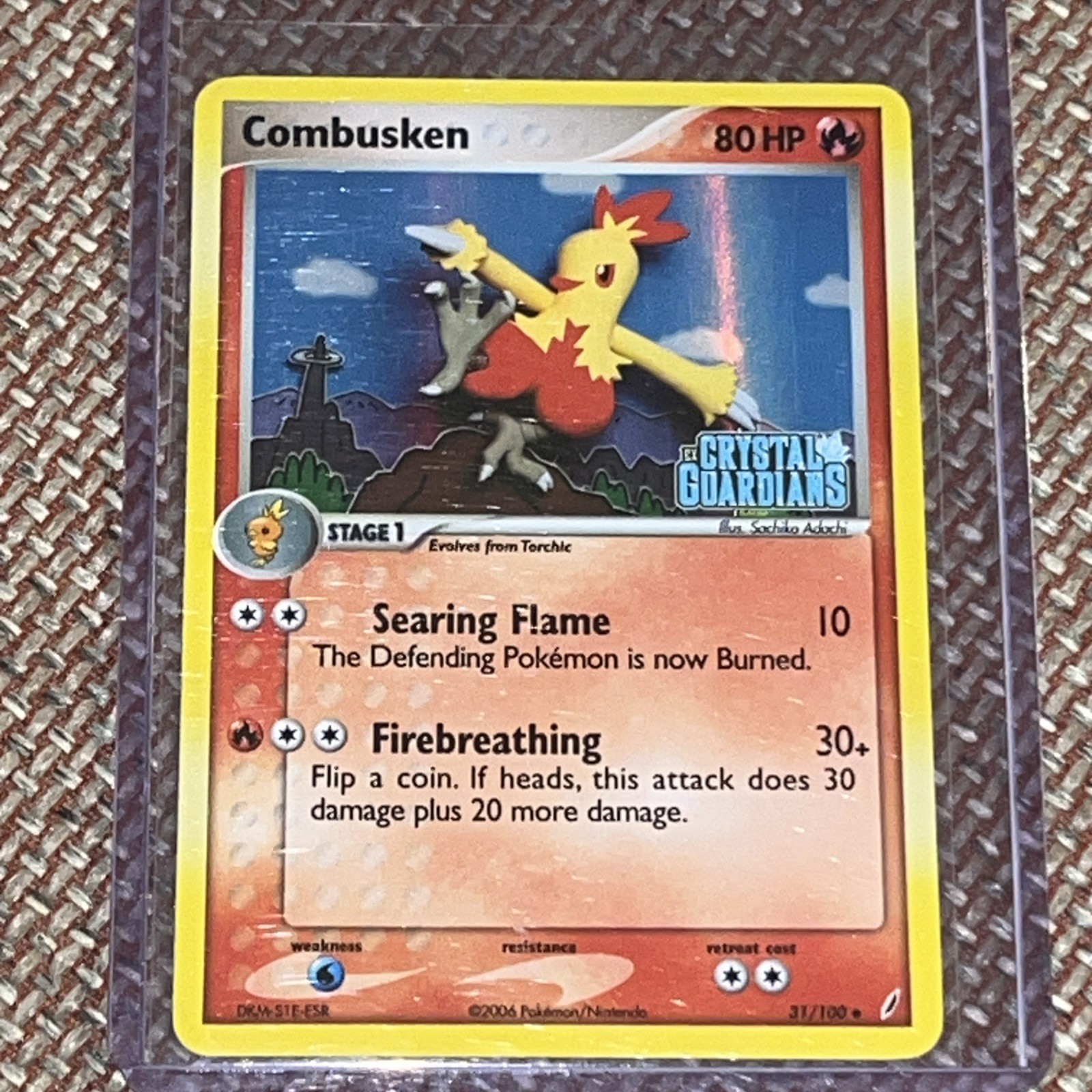 Combusken - 31/100 - Pokemon Crystal Guardians Reverse Holo Card NM