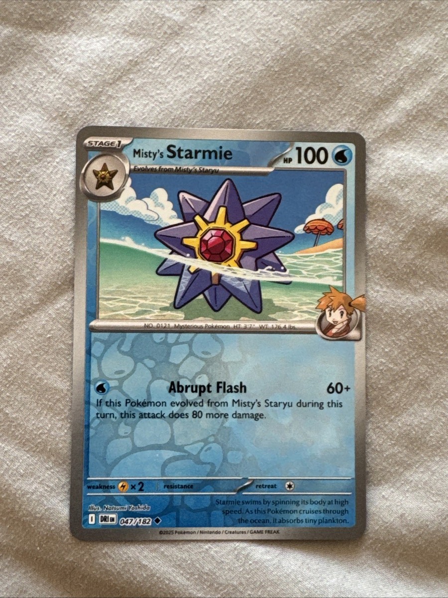 Pokemon TCG: Destined Rivals - Misty's Starmie - 047/182 (Reverse
