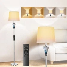 Blue Glass Floor Lamp, Smart Floor Lamps for Living Room, Modern Standing Lam...