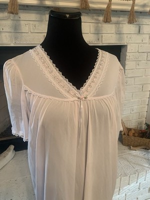 Vintage Amanda Stewart Soft Pink Nylon & Lace Nightgown Coquette