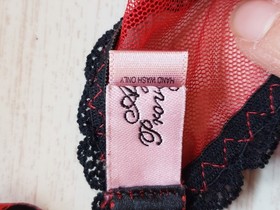 Agent Provocateur Red Black Side Ties- O/S