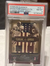 2005 Classics Quad Jersey Walter Payton, Jim Thorpe,Jim Brown, and.Barry Sanders