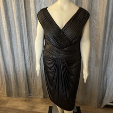 Tadashi Shoji Off-the-Shoulder dark gray shimmery gown Size 2x