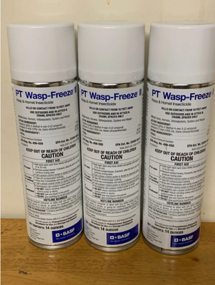 #ad PT Wasp Freeze II Wasp Hornet Spray 3 Cans Yellow Jackets BASF 14oz kills $50.99