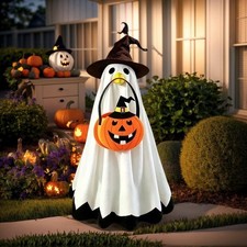 Halloween Deko Gespenster Outfit f&uuml;r 58cm Gans Kost&uuml;m Garten Herbst Party Set