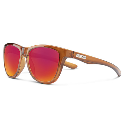 Suncloud - Topsail Polarized Sunglasses - Crystal Amber / Red Mirror - NWT