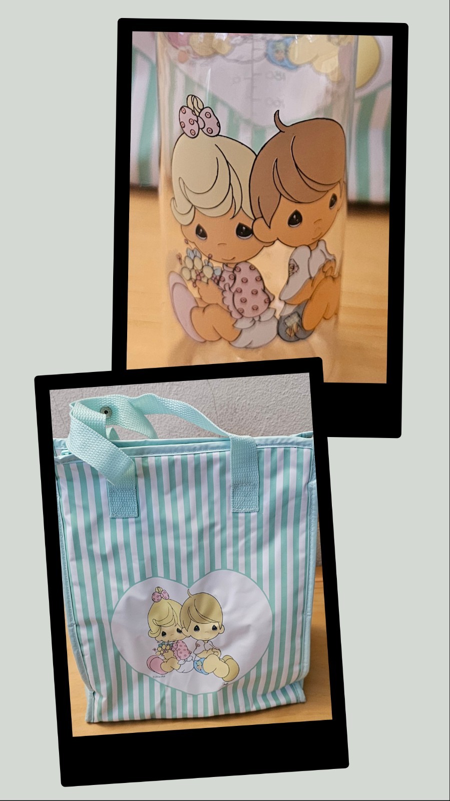 IMPERFECTIONS Unisex Diaper Bag & 8-oz Baby Bottle Precious 