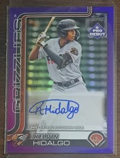 2025 Topps Pro Debut #PD-46 Kelvin Hidalgo Purple Foil Auto /299 Rockies